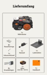 WORX Landroid Vision Cloud WR306E 2WD Mähroboter ohne Begrenzungskabel für 600 m² (KI-Hinderniserkennung, VSLAM+ RTK Cloud Navigation, Auto-Mapping, App-Steuerung, Cut-to-Zero)