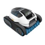 (2026 Neues) Spino E1 Poolroboter Wand und Boden, Wasserleitung, Laufzeit von 210 Minuten, 21950 LPH Max, 5 Modi, kabelloser Poolsauger, Navigation SmartArc, App-Steuerung, ideal für Pools mit 150 m²