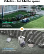 ANTHBOT M9 Mähroboter ohne Begrenzungskabel, Neuer Genie mit RTK-Navigation und Dual-Vision, KI-Hindernisvermeidung, App-Steuerung, für Gärten bis 900 m² (max. 1200 m²), Rasenroboter mit 45% Steigung