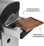 BURNHARD 2-Brenner Gasgrill FRED Jr. Deluxe Series 3 inkl. 900°C Infrarot-Keramikbrenner, Edelstahl-Grillrost, Grillabdeckung, Edelstahl Grillwagen + klappbare Seitentische