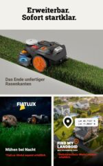WORX Landroid Vision Cloud WR306E 2WD Mähroboter ohne Begrenzungskabel für 600 m² (KI-Hinderniserkennung, VSLAM+ RTK Cloud Navigation, Auto-Mapping, App-Steuerung, Cut-to-Zero)