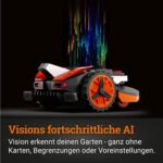 WORX Landroid Vision L1600 WR216E.1 - Mähroboter ohne Begrenzungskabel für Gärten bis 1600m², AI Rasenmäher Roboter (WLAN & Bluetooth, aktive Hindernisvermeidung mit KI-Technologie, Igelschutz)