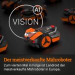 WORX Landroid Vision L1600 WR216E.1 - Mähroboter ohne Begrenzungskabel für Gärten bis 1600m², AI Rasenmäher Roboter (WLAN & Bluetooth, aktive Hindernisvermeidung mit KI-Technologie, Igelschutz)