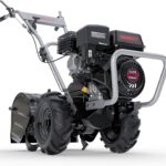 Gartenfräse Benzin – mit 48 cm Arbeitsbreite – 4-Takt Motor – 4,1 kW / 7,0 PS – 12 Messer – 175-350 mm Arbeitstiefe – Gartenfräse – Gartenhacke – Kultivator – umgraben & auflockern vom Boden