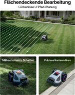 ANTHBOT M5 Mähroboter ohne Begrenzungskabel, Neuer Genie mit RTK-Navigation und Dual-Vision, KI-Hindernisvermeidung, App-Steuerung, für Gärten bis 500 m² (max. 700 m²), Rasenroboter mit 45% Steigung