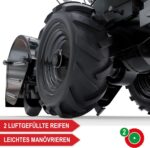 Gartenfräse Benzin – mit 48 cm Arbeitsbreite – 4-Takt Motor – 4,1 kW / 7,0 PS – 12 Messer – 175-350 mm Arbeitstiefe – Gartenfräse – Gartenhacke – Kultivator – umgraben & auflockern vom Boden