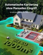 MAMMOTION LUBA Mini 2 AWD 1000 Mähroboter ohne Begrenzungskabel, Empf.1000㎡ Tri-Kamera-AI-Vision & NetRTK-Positionierung, Auto-Mapping, DropMow-Modus, 80% Steigung, Schnitthöhe 20-65mm, 10 Multi-Zonen