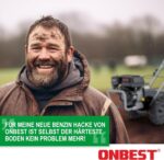 Gartenfräse Benzin – mit 48 cm Arbeitsbreite – 4-Takt Motor – 4,1 kW / 7,0 PS – 12 Messer – 175-350 mm Arbeitstiefe – Gartenfräse – Gartenhacke – Kultivator – umgraben & auflockern vom Boden