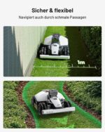 MAMMOTION LUBA mini AWD LiDAR Mähroboter ohne Begrenzungskabel & RTK-Antenne für 1500 m², 3D LiDAR+NetRTK+AI Vision Triple-Fusion, AWD 80% Steigung, Automatische Kartierung, 3 Jahre Gratis-4G