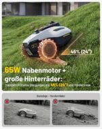 MAMMOTION YUKA mini 2 1000 Mähroboter ohne Begrenzungskabel, Empf.1000 m², ohne RTK& 360°LiDAR& Dual-KI Vision, Steigungen bis zu 45%, 6.1 Ah Akku Lange Batterielaufzeit, DropMow, Schnitthöhe 2-6 cm