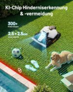 MAMMOTION LUBA Mini 2 AWD 1000 Mähroboter ohne Begrenzungskabel, Empf.1000㎡ Tri-Kamera-AI-Vision & NetRTK-Positionierung, Auto-Mapping, DropMow-Modus, 80% Steigung, Schnitthöhe 20-65mm, 10 Multi-Zonen