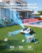 MAMMOTION YUKA mini 2 1000 Mähroboter ohne Begrenzungskabel, Empf.1000 m², ohne RTK& 360°LiDAR& Dual-KI Vision, Steigungen bis zu 45%, 6.1 Ah Akku Lange Batterielaufzeit, DropMow, Schnitthöhe 2-6 cm